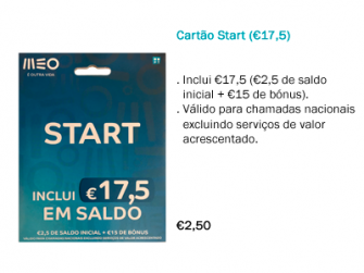 Cartão SIM MEO 17,50