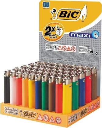 Isqueiros BIC J-26 Maxi Liso Color